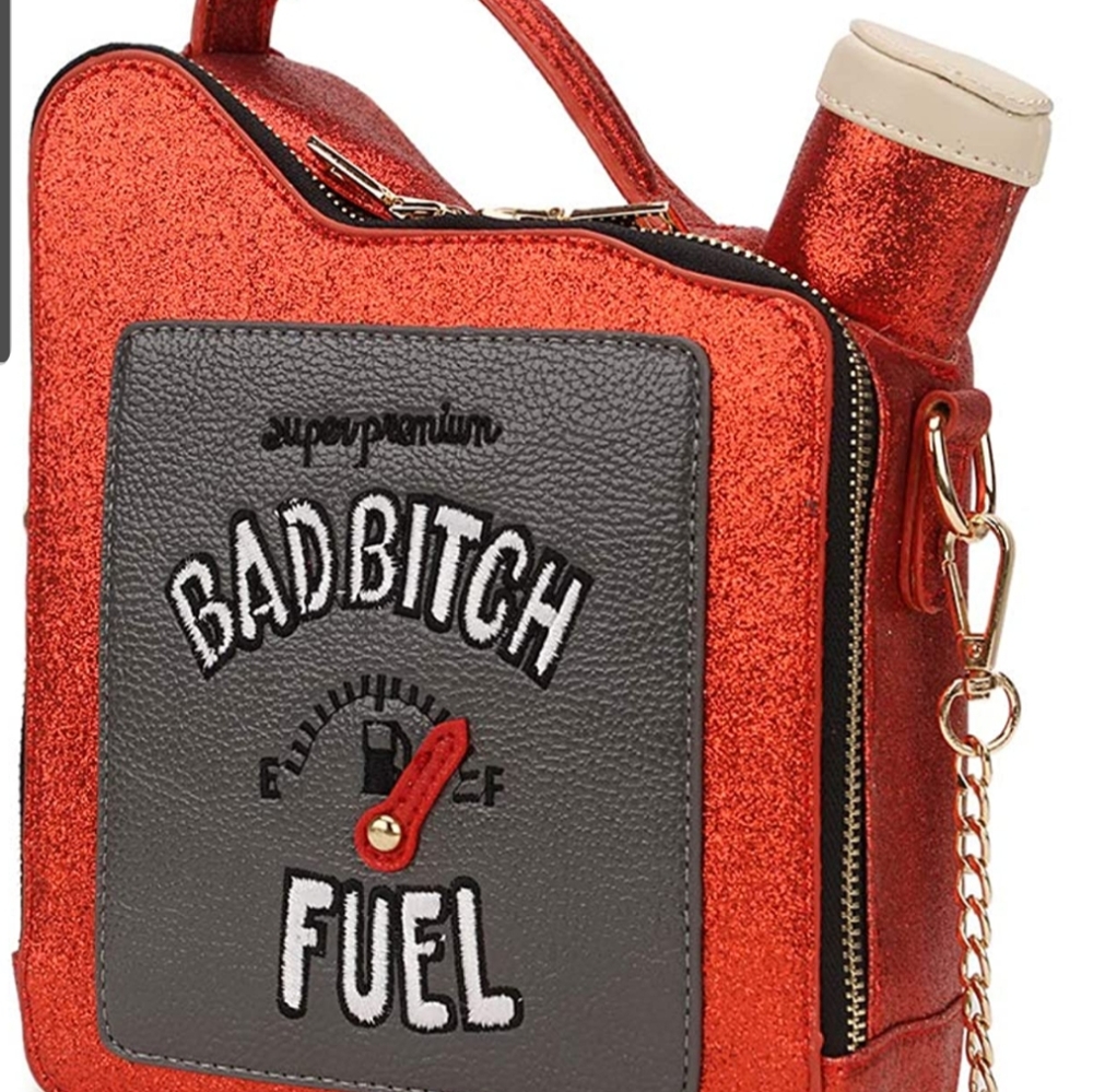 COPY - Cross body bag in shape of gas can red  gl…